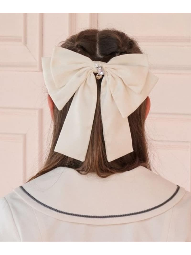mezzo piano Junior ビッグリボンバレッタ♪ ナルミヤオンライン ヘアアクセサリー その他のヘアアクセ..