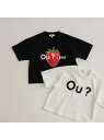 エドウイン Tシャツ メンズ branshes 【Ou? by EDWIN】Ou?BIGロゴ半袖Tシャツ ブランシェス トップス カットソー・Tシャツ ブラック ホワイト