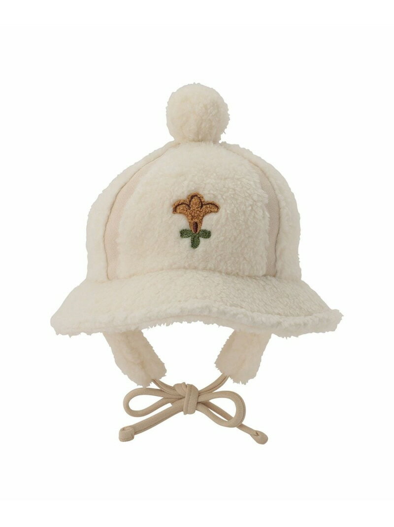 【SALE／50%OFF】moimoln 刺繍ポイントボア帽子 モイモルン 帽子 その他の帽子 ホワイト【RBA_E】