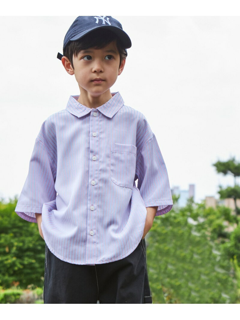【SALE／40%OFF】PAIRMANON STREET 【PAIRMANON STREET】マルチストライプ半袖シャツ ペアマノン トップス その他のトップス ピンク ブラック レッド ブルー【RBA_E】のサムネイル