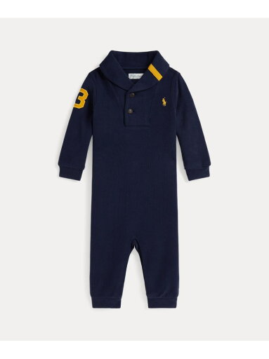 POLO RALPH LAUREN (ベビー)エステートリブ コットン ショール カバーオール ラルフローレン マタニティウェア・ベビー用品 ロンパース・カバーオール ネイビー【送料無料】 POLO RALPH LAUREN (ベビー)エステートリブ コットン ショール カバーオール ラルフローレン マタニティウェア・ベビー用品 ロンパース・カバーオール ネイビー【送料無料】