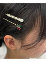 【SALE/30%OFF】axes femme kids さくらんぼヘアピンセット アクシーズファム ファッション雑貨 チャーム・キーチェーン ゴールド【RBA_E】(4)