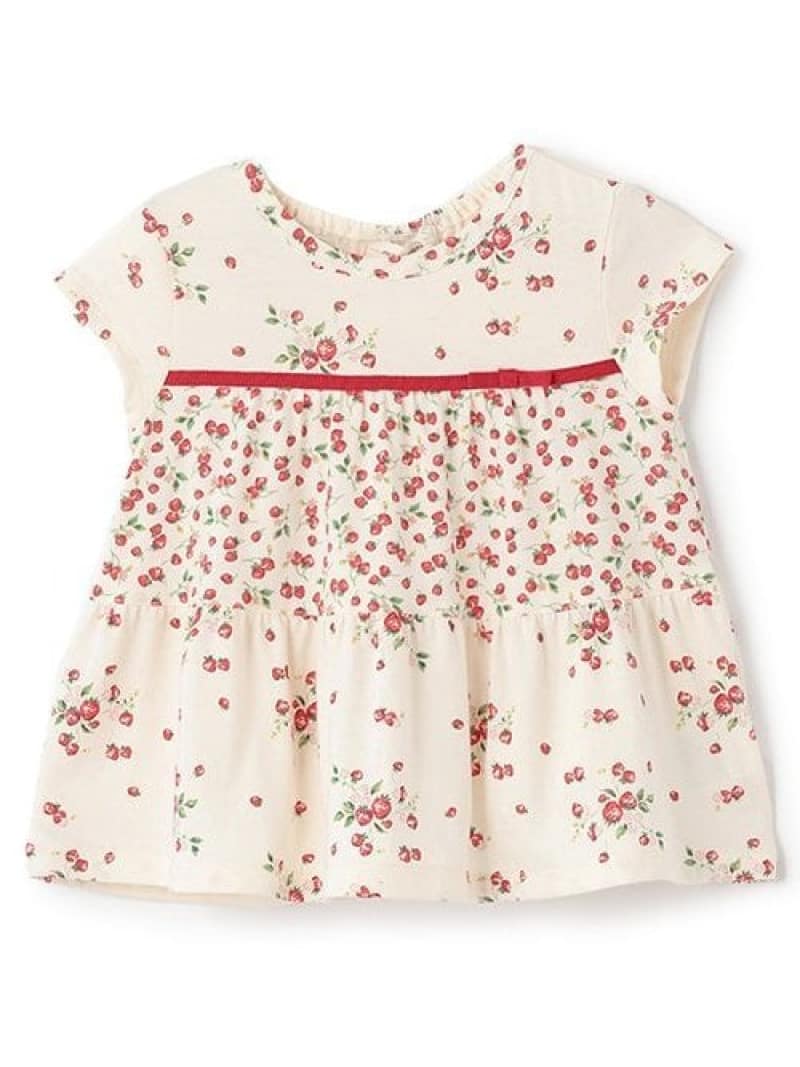 【SALE／30%OFF】SENSE OF WONDER 【オーガニック】野イチゴティアードチュニック【日本製】 ナルミヤオンライン ワンピース・ドレス チュニック ベージュ【RBA_E】【送料無料】