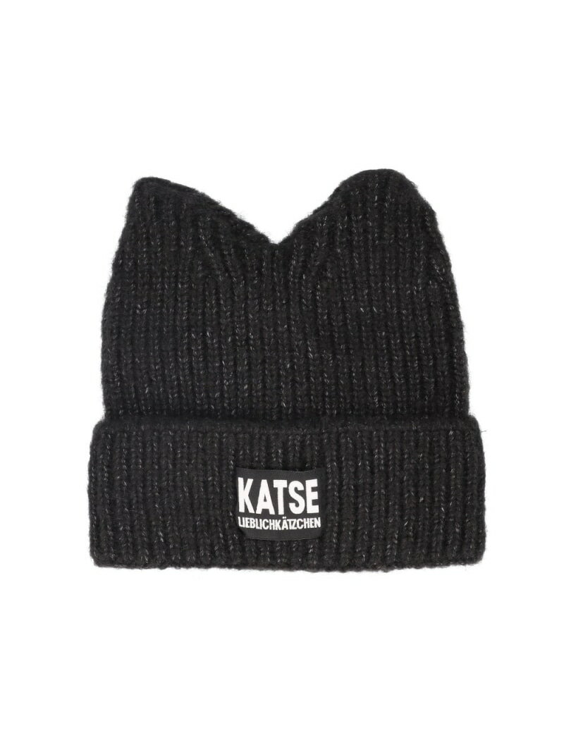 BACKYARD FAMILY ねこみみニット帽 ローラ 帽子 ニット帽・ビーニー ブラック イエロー ホワイト ベー..