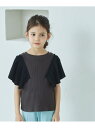 【SALE/23%OFF】pairmanon 【リンクコーデ】袖フレア ノースリーブ リブTシャツ ペアマノン トップス シャツ・ブラウス ブラウン ホワイト ...