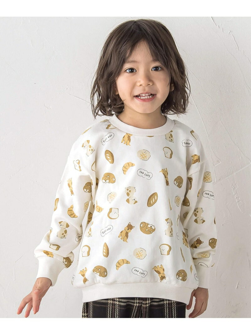 【SALE／50%OFF】SLAP SLIP はたらくくるまモンスターアニマルいろんな総柄トレーナー(80~120cm) ベベ オンライン ストア トップス スウェット・トレーナー ブラック ホワイト グレー【RBA_E】
