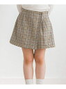 Tartine et Chocolat チェックストレッチスカートパンツ(100~140cm) ベベ オンライン ストア パンツ キュロット ネイビー ベージュ...