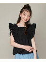 JENNI love 2wayフリルブラウス ジェニィオンラインショップ トップス シャツ・ブラウス ホワイト グリーン ブラック【送料無料】