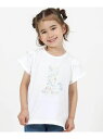 【SALE/50%OFF】SLAP SLIP アニマルウサギフロント刺しゅうホットフィックスモチーフ肩レース半袖Tシャツ(80~130cm) ベベ オンライン ストア トップス カットソー・Tシャツ ネイビー ピンク ホワイト【RBA_E】