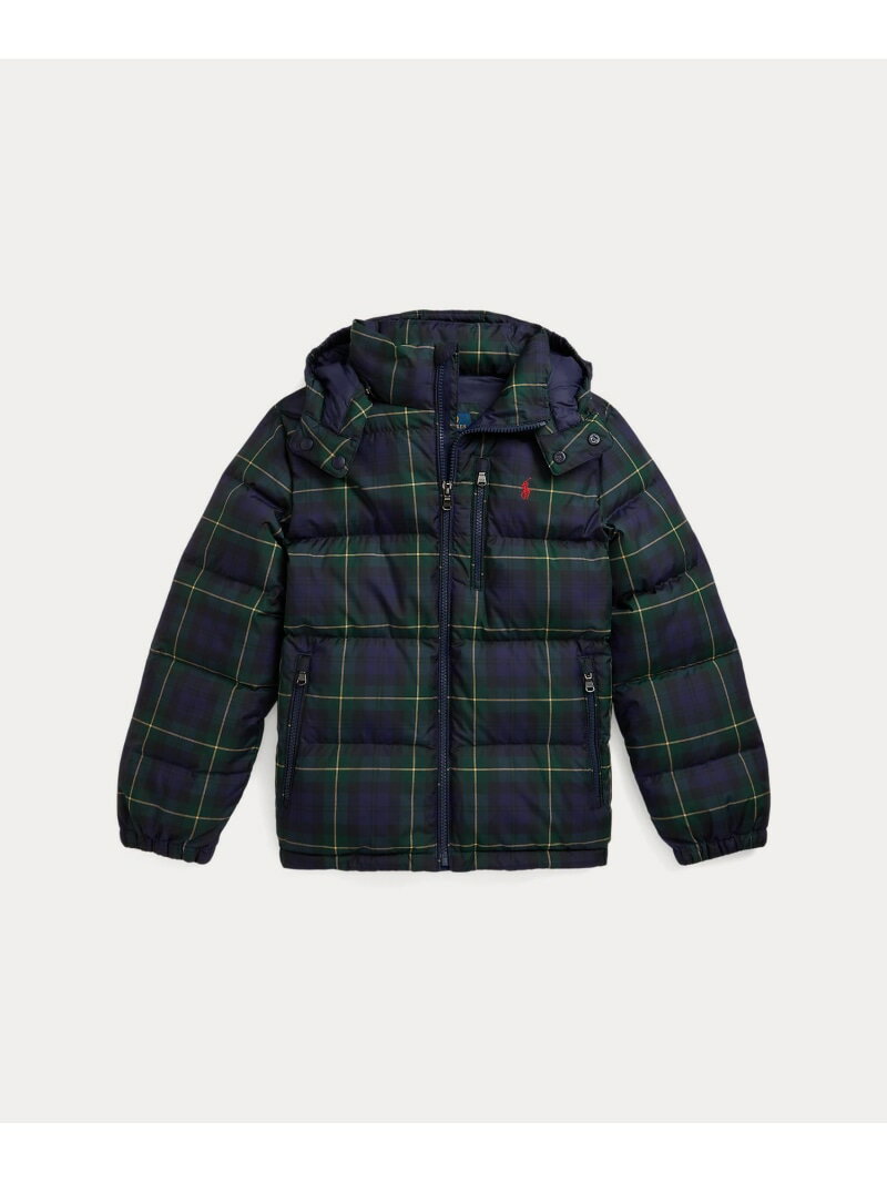 POLO RALPH LAUREN (ボーイズ 8才~20才)チェック ダウン フーデッド ジャケット ラルフローレン ジャケット・アウター ダウンジャケット・...