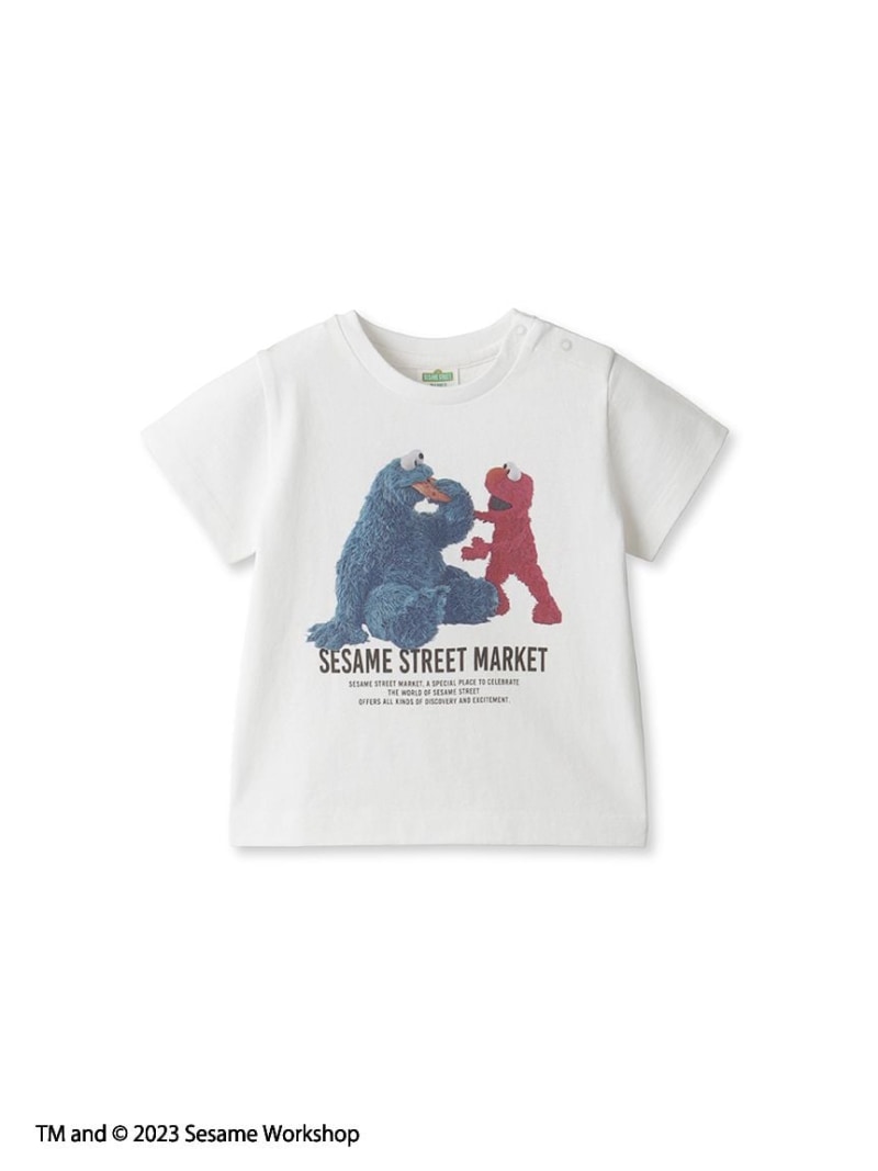 楽天Rakuten Fashion KidsSESAME STREET MARKET 【BABY】 フォトプリントTシャツ セサミストリートマーケット マタニティウェア・ベビー用品 ベビー肌着・新生児服 レッド【送料無料】