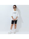 branshes 【b.+A/WEB限定】金子綾/ビッグシルエットTシャツサイクルパンツセット ブランシェス トップス その他のトップス ホワイト