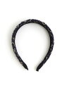 apres les cours ツイードカチューシャ エフオーオンラインストア ヘアアクセサリー カチューシャ・ヘアバンド ピンク ネイビー