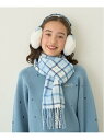 【SALE/50%OFF】pom ponette junior チェックマフラー・イヤマフセット ナルミヤオンライン ファッション雑貨 マフラー・ストール・ネッ...