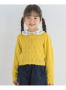 【SALE/50%OFF】BeBe 透かし編みニットカーディガン(80~150cm) ベベ オンライン ストア トップス カーディガン イエロー【RBA_E】【...