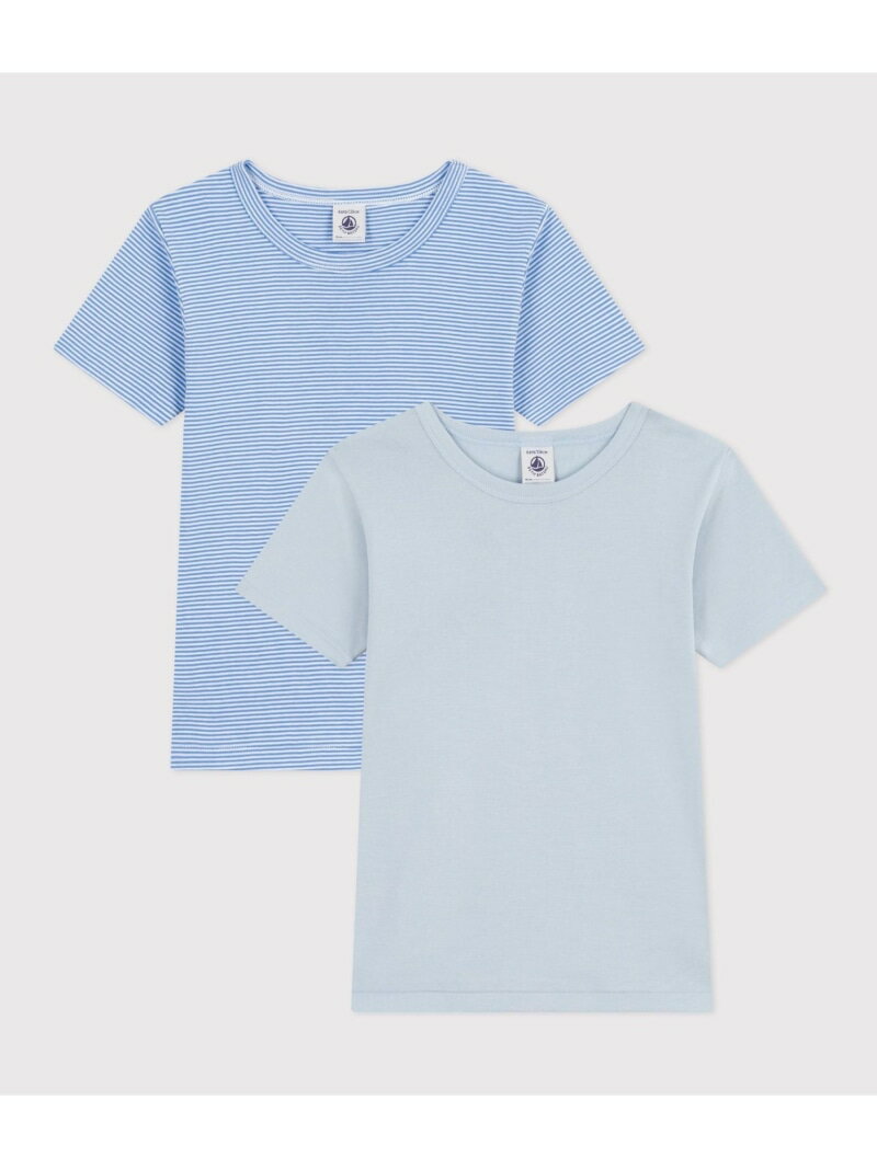 PETIT BATEAU（プチバトー）半袖Tシャツ2枚組合わせやすいプレーンカラーとアイコニックなミラレボーダーで揃えた半袖Tシャツ2枚セットです。第二の肌と呼ばれるほどやわらかな環境にやさしいオーガニックコットンを使用。これ一枚での着用はもちろん、肌着としても通年で着回せるおすすめのアイテムです。型番：A0A8LB-00-100 KS8190【採寸】サイズ着丈身幅袖丈6才 116cm43.5cm29.5cm12.8cm8才 128cm47.2cm31cm13.5cm10才 140cm50.7cm33cm14.2cm12才 152cm54.2cm35.5cm15.2cm商品のサイズについて【商品詳細】モロッコ素材：コットン100%サイズ：6才 116cm、8才 128cm、10才 140cm、12才 152cm※画面上と実物では多少色具合が異なって見える場合もございます。ご了承ください。商品のカラーについて 【予約商品について】 ※「先行予約販売中」「予約販売中」をご注文の際は予約商品についてをご確認ください。 ■重要なお知らせ※ 2点以上ご購入の場合、全ての商品が揃い次第一括でのお届けとなります。お届け予定日の異なる商品をお買い上げの場合はご注意下さい。お急ぎの商品がございましたら分けてご購入いただきますようお願い致します。発送について ※ 買い物カートに入れるだけでは在庫確保されませんのでお早めに購入手続きをしてください。当店では在庫を複数サイトで共有しているため、同時にご注文があった場合、売切れとなってしまう事がございます。お手数ですが、ご注文後に当店からお送りする「ご注文内容の確認メール」をご確認ください。ご注文の確定について ※ Rakuten Fashionの商品ページに記載しているメーカー希望小売価格は、楽天市場「商品価格ナビ」に登録されている価格に準じています。 商品の価格についてPETIT BATEAUPETIT BATEAUのその他のインナー・ルームウェアインナー・ルームウェアご注文・お届けについて発送ガイドラッピンググッズ3,980円以上送料無料ご利用ガイド