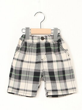 【SALE/55%OFF】petit main チェックパンツ ナルミヤオンライン パンツ/ジーンズ キッズパンツ ベージュ ブラック【RBA_E】