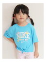 NIKE キッズ(105-120cm) Tシャツ NIKE(ナイキ) JUST DIY IT KNOT TOP ルーキーユーエスエー トップス カットソー・Tシャツ ブルー ホワイト