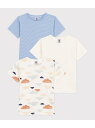 【SALE/10%OFF】PETIT BATEAU 半袖Tシャツ3枚組 プチバトー インナー・ルームウェア その他のインナー・ルームウェア【RBA_E】【送料無...