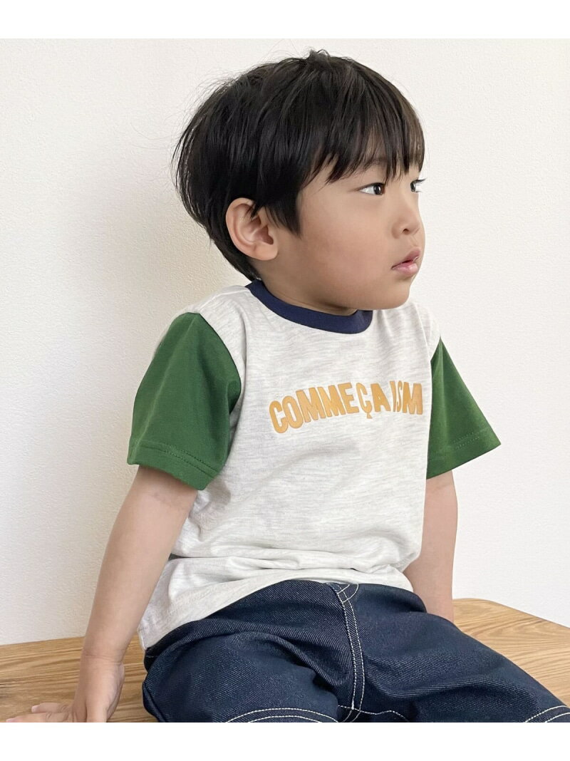 COMME CA ISM 半袖ロゴTシャツ(ベビーサイズ) コムサイズム マタニティウェア・ベビー用品 その他のベビーグッズ ホワイト ブラック ピンク ブルー グレー