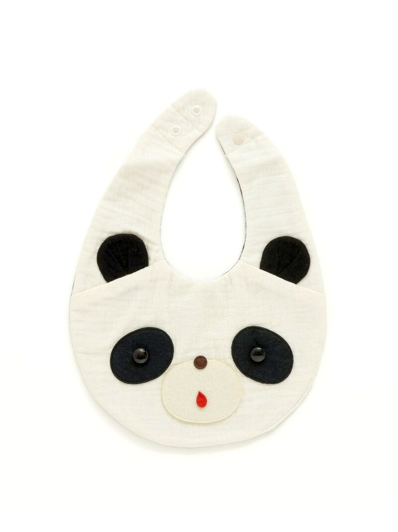 【SALE／50%OFF】p.premier ダブルガーゼのくまとパンダのスタイ(パッケージ) エフオーオンラインストア マタニティウェア・ベビー用品 スタイ・よだれかけ ブラウン ホワイト【RBA_E】