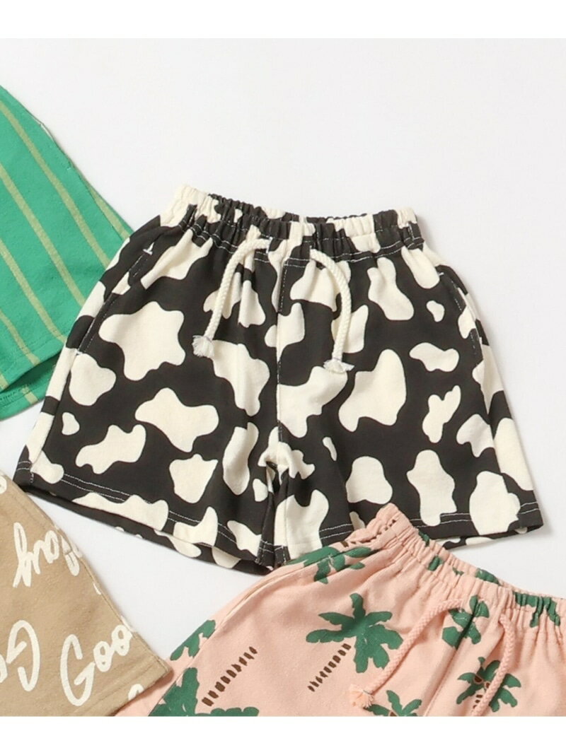 【SALE／43%OFF】BREEZE イロイロ柄ハーフパンツ 4分丈 エフオーオンラインストア パンツ その他のパンツ ブラック グリーン レッド ベージュ ピンク ブルー オレンジ【RBA_E】のサムネイル