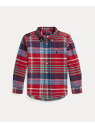 POLO RALPH LAUREN (ボーイズ 2才~7才)チェック ブラッシュド コットン オックスフォード シャツ ラルフローレン トップス シャツ・ブラウ...