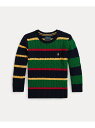 POLO RALPH LAUREN (ボーイズ 2才~7才)ストライプド ケーブルニット コットン セーター ラルフローレン トップス ニット【送料無料】