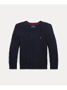 POLO RALPH LAUREN (ボーイズ 2才~7才)ケーブルニット コットン セーター ラルフローレン トップス ニット ネイビー【送料無料】