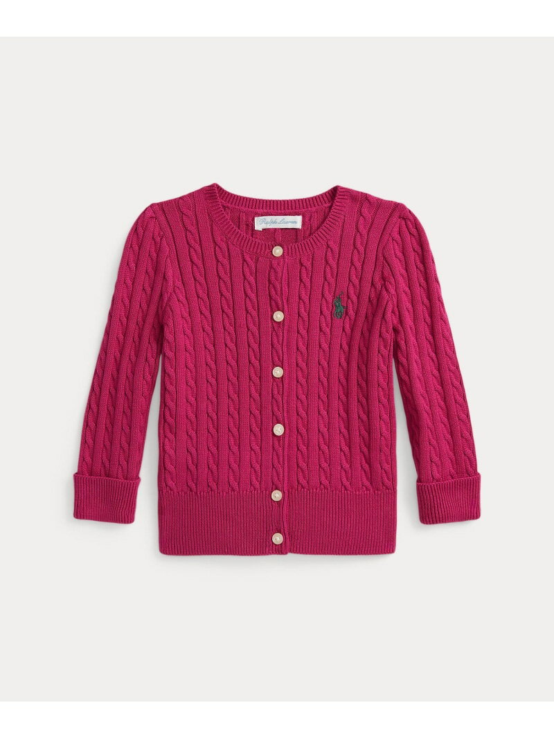 POLO RALPH LAUREN (ベビー)ミニケーブル コットン カーディガン ラルフローレン マタニティウェア・ベビー用品 その他のベビーグッズ ピンク【送料無料】