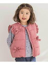 【SALE/30%OFF】BeBe Petits Pois Vert 【店舗限定】リボンフリルタフタ中綿ベスト(95~150cm) ベベ オンライン ストア ト...