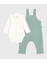 PETIT BATEAU ベビー2点セット プチバトー オールインワン・オーバーオール オーバーオール・サロペット【送料無料】