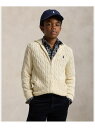 POLO RALPH LAUREN (ボーイズ 8才~20才)ケーブル コットン フーデッド フルジップ セーター ラルフローレン トップス パーカー・フーディ...