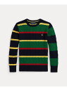 POLO RALPH LAUREN (ボーイズ 8才~20才)ストライプド ケーブルニット コットン セーター ラルフローレン トップス ニット【送料無料】