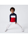 【SALE／50%OFF】LACOSTE トリコロールカラーブロックKIDSプロオーバーフーディ ラコステ トップス パーカー・フーディー ネイビー【RBA_E】【送料無料】