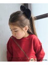 【SALE/40%OFF】petit main BIGハートシュシュ ナルミヤオンライン ヘアアクセサリー ヘアゴム レッド ピンク ブラック【RBA_E】