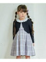 【SALE/30%OFF】any FAM KIDS チェック柄ジャンパースカート エニィ ワンピース・ドレス ジャンパースカート ブラック パープル【RBA_E】【送料無料】