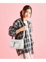PINK-latte Wポケットショルダー ピンク ラテ バッグ ショルダーバッグ ブラック シルバー【送料無料】