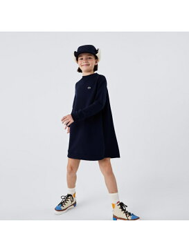 LACOSTE GIRLSバックプリーツクルーネックスウェットドレス ラコステ ワンピース シャツワンピース グレー ネイビー【送料無料】