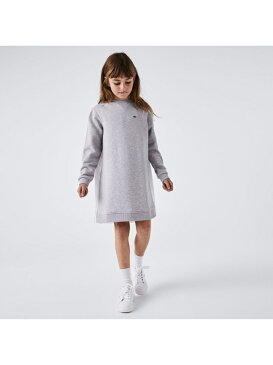 LACOSTE GIRLSバックプリーツクルーネックスウェットドレス ラコステ ワンピース シャツワンピース グレー ネイビー【送料無料】