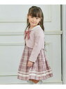 any FAM KIDS 【2点セット】セーラージャケット+チェックワンピース エニィファム ワンピース・ドレス ワンピース ネイビー ピンク【送料無料】