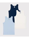 PETIT BATEAU タンクトップ3枚組 プチバトー インナー・ルームウェア その他のインナー・ルームウェア【送料無料】