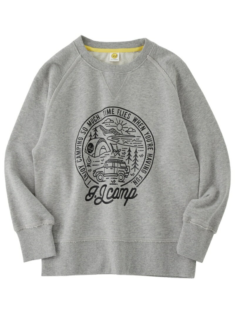 【SALE／50%OFF】J.J CAMP J.J CAMP/(K)トレーナー キッズ 綿100% ビックシルエット J.J CAMP ローブ トップス スウェット・トレーナー ブルー グレー ホワイト ネイビー【RBA_E】