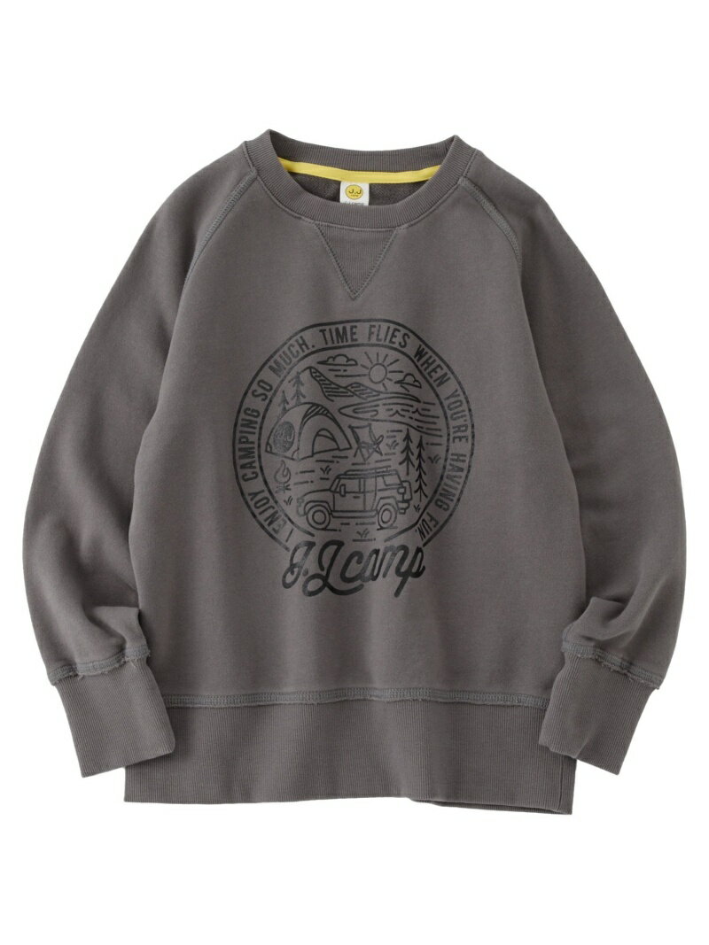 【SALE／50%OFF】J.J CAMP J.J CAMP/(K)トレーナー キッズ 綿100% ビックシルエット J.J CAMP ローブ トップス スウェット・トレーナー ブルー グレー ホワイト ネイビー【RBA_E】