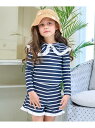 【SALE/10%OFF】Lycee mine 【SWIM】【UV加工】アソート総柄衿付きフリルラッシュガード&パンツセット ナルミヤオンライン 水着・スイムグ...