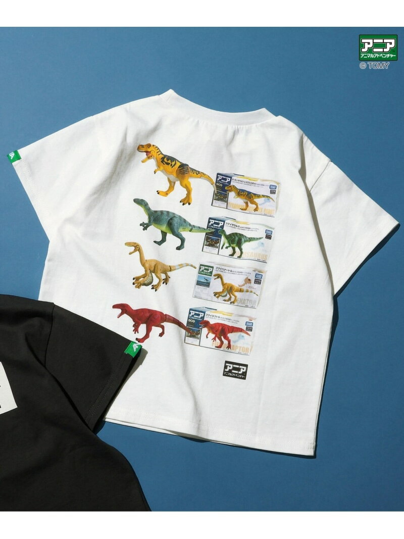 【SALE／30%OFF】BREEZE 福井県立恐竜博物館*アニアコラボ 恐竜Tシャツ(子ども) エフオーオンラインストア トップス カットソー・Tシャツ ブラック ホワイト【RBA_E】のサムネイル