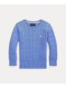 POLO RALPH LAUREN (ボーイズ 2才~7才)ケーブルニット コットン セーター ラルフローレン トップス ニット ブルー【送料無料】