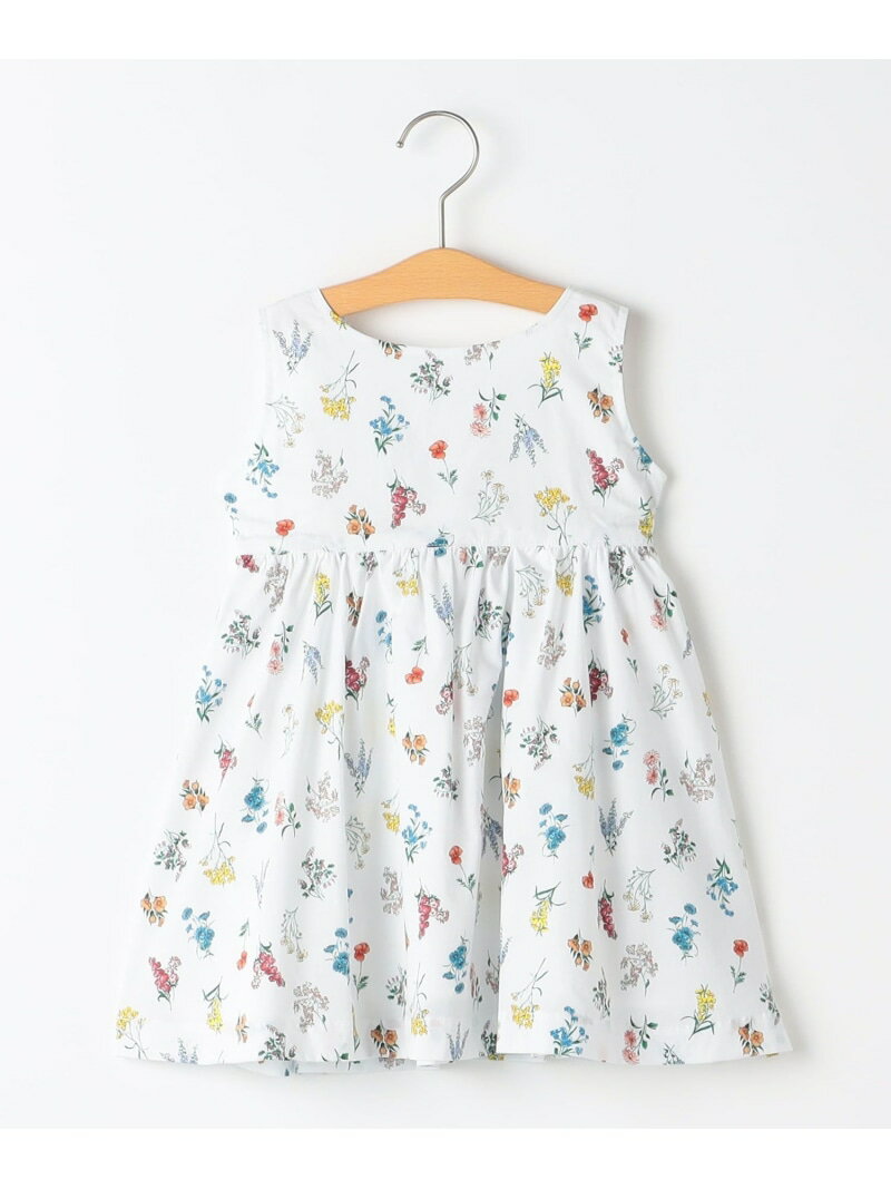 SHIPS KIDS SHIPS KIDS:80~90cm / フラワー ノースリーブ ワンピース シップス ワンピース・ドレス ワ..