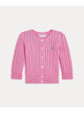 POLO RALPH LAUREN (ベビー)ミニケーブル コットン カーディガン ラルフローレン トップス カーディガン ピンク【送料無料】