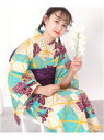 KYOETSU 浴衣 女の子 子供 2点セット( 浴衣 + 帯 ) レトロB キョウエツ 着物・浴衣・和装小物 浴衣【送料無料】